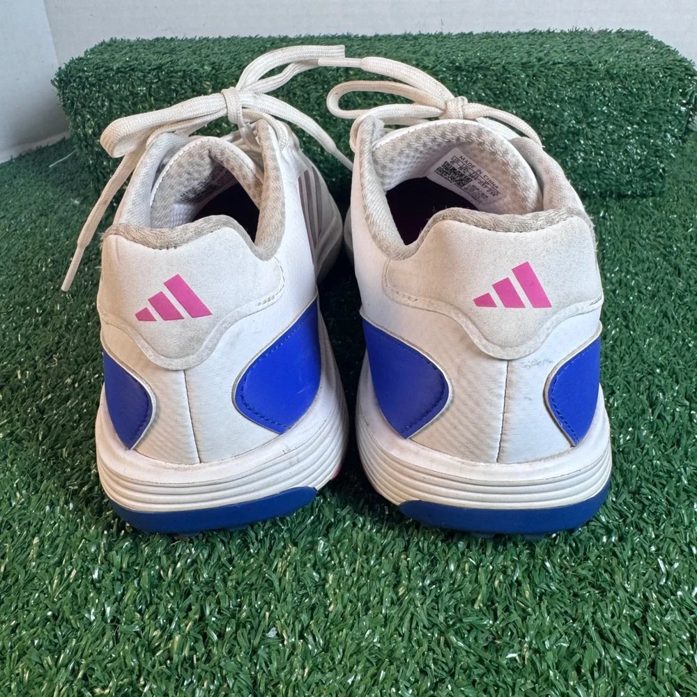 Adidas ZG23 Womens Golf Shoes White Pink Blue‎ Spiked Size 6